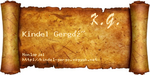Kindel Gergő névjegykártya